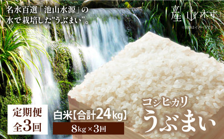 うぶまい(コシヒカリ　白米)8kg〈阿蘇の名水　池山水源米〉