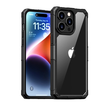 iPhone 15 殼 【穿山盾】iPhone 15 全方位四角防撞加厚防滑手機殼 黑色