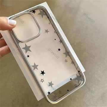 臺灣現貨✨️像素黑星星 蘋果18創意iphone 17 pro max手機殼16韓系15可愛14簡約13質感12防摔11