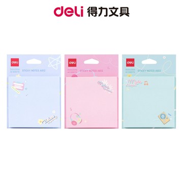 【Deli得力】造型便條紙76x76mm/40張/MUSIC混款/EA612｜便利貼 標籤紙 辦公文具 文具