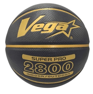 VEGA 十字紋合成皮籃球（黑金色）#2800 7號球