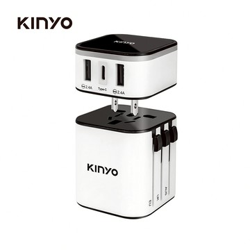 【KINYO】多合一旅行萬國轉接頭(MPP-3456-1)｜USB Type-C 出國 旅行 充電頭 現貨
