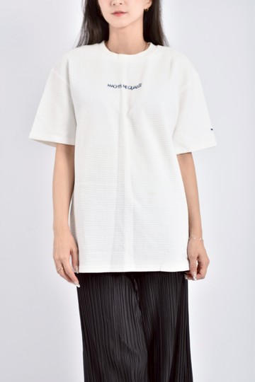 (M) puma刺繡字母白色短袖上衣