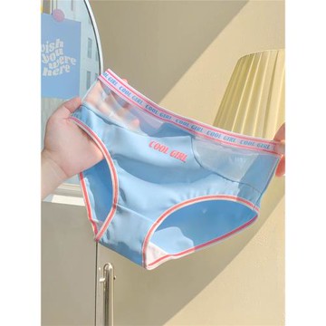 甜酷少女~女士冰絲三角褲多巴胺夏季薄款內褲女2026新款無痕鏤空