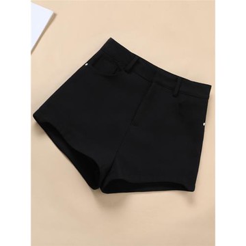 黑色西裝短褲女2025秋季新款爆款高腰爆款小個子休閑a字闊腿熱褲