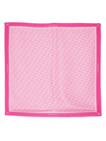 Magda Butrym - monogram-print silk scarf - women - Silk - One Size - Pink