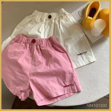 爆款熱推💖全臺免運 【2.2萬人收藏】女童短褲夏裝新款女寶寶字母刺繡休閒短褲小童夏季五分褲兒童熱褲 GIZ1