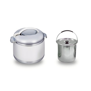 【GOLDEN FIRE 火牌】燜燒鍋 白色配銀色 6.0L-IH爐可用鍋(燜燒鍋 保溫 保冷 手提 不鏽鋼 台灣製造)