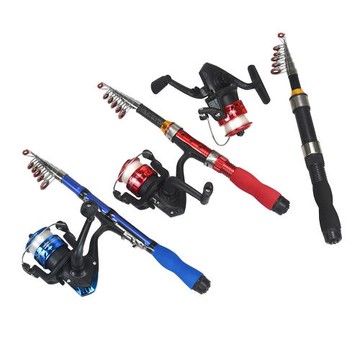 1套碳纖維釣竿和優質釣魚卷1.5M長釣具套裝超硬船飛餌魚竿