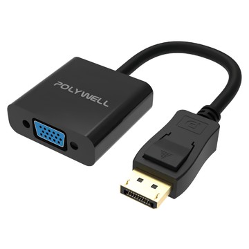 POLYWELL 寶利威爾 DP-VGA FHD 1080P 訊號轉換器  PW15-T04-A007  1個