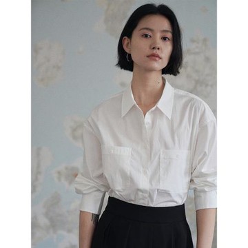 Jicouture“只需這一件“百搭雙口袋襯衫法式早秋通勤設計感上衣