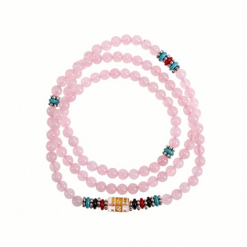 遇貴良緣粉晶108顆念珠-6mm