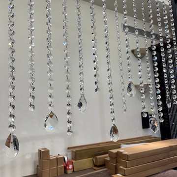 清透水晶門簾 水晶珠簾 標準房門風水適用