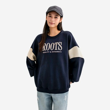Roots 女裝- NOUVEAU CLASSIC 圓領上衣  (藍)