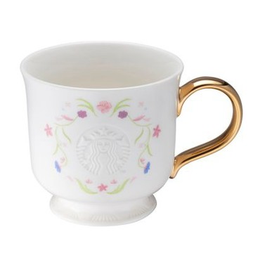 星巴克 花間金彩馬克杯
