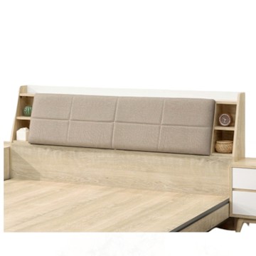 【文創集】亞果卡雙色5尺貓抓皮革雙人床頭箱(不含床底＋不含床墊)-151.5x28x98.5cm免組