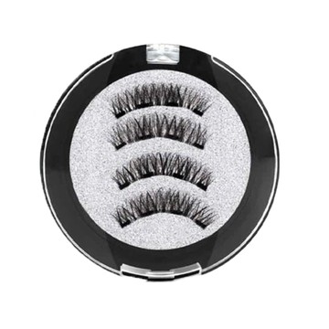 Mass 生活好物 量子磁力假睫毛套組 免膠防水自黏 初學者必備 黑色  1組