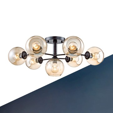 E27工業風半吸頂六燈 C16-13-63311