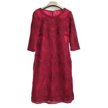 撿漏 高品質 媽媽禮服喜婆婆婚宴裝婚慶丈母娘高貴氣質連衣裙