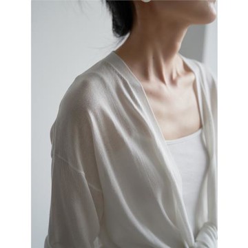 梨渦的海 天絲亞麻防曬開衫薄款女夏季 兩穿百搭空氣針織小外套