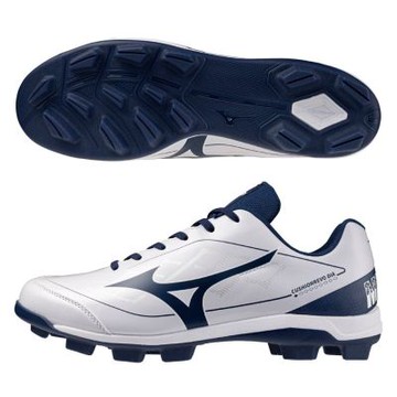 Mizuno 美津濃 Cushionrevo Dia [11GP252514] 男 棒/壘球鞋 寬楦 白 藍