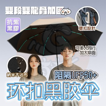 隔日🚚 防曬傘 自動環扣遮陽傘 自動傘 扣環雨傘 勾勾傘 手動折疊傘 自動傘 折疊傘 抗UV 大雨傘 扣環傘 晴雨傘
