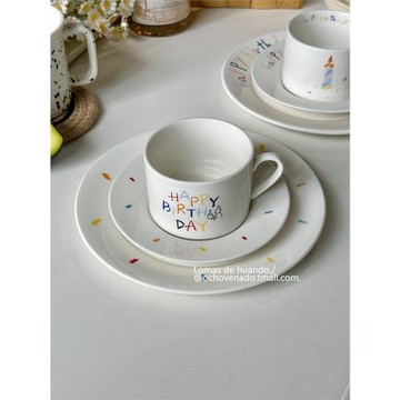 韓風好看伴手禮咖啡杯碟陶瓷下午茶甜品早餐盤組合生日禮物情人節