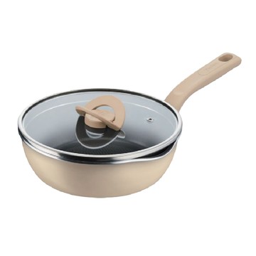 [家速配]特福煮FUN系列22cm不沾深平鍋(IH)<牛奶白>