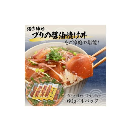 ふるさと納税 高知県 土佐市 活き締めブリの醤油漬け丼（4P）セット