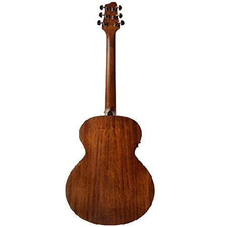 Sawtooth Mahogany Series Solid Mahogany Top Acoustic-Electric Mini Jumbo Guitar with Hard Case and Pick Sampler