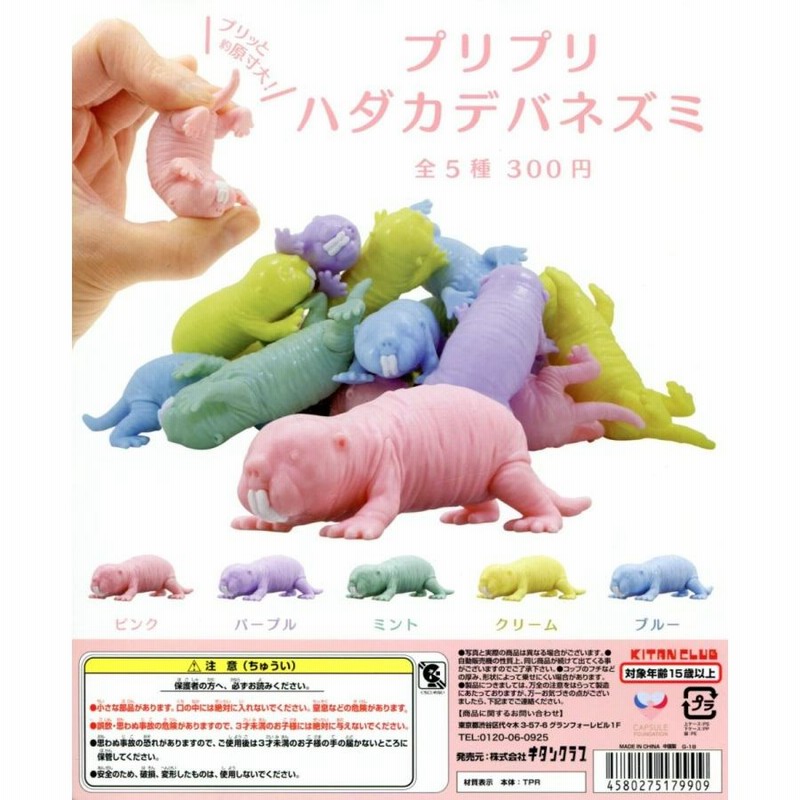 Amazon.co.jp: KITAN CLUB ぷりぷりハダカデバネズミ ピンク V