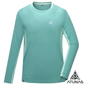【ATUNAS 歐都納】男款循環長袖排汗T恤A1TS2517MC霧綠/深綠