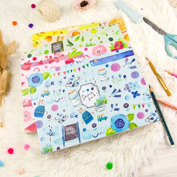 conifer綠的 染渲森森-16K插畫系列繪圖本 素描本 剪貼本