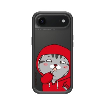 iPhone Air Mod NX -邊框背蓋組合 (相機按鈕) 黑 - VITA VITA．塔仔是隻貓 - 吃到鬥雞眼款