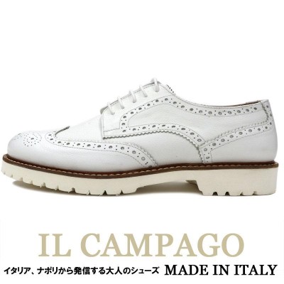 IL CAMPAGO ≪イルカンパゴ≫ イタリア製 ホワイト ウィングチップ ...