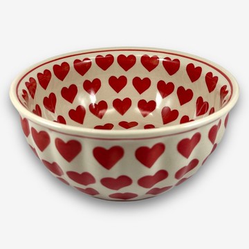 波蘭手繪手工陶-大碗 20cm 紅心皇后系列 設計師款