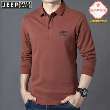 【商務休閒範】男士POLO衫 長袖T恤 商務襯衫 休閒上衣 翻領套頭 全棉面料 春秋通勤 職場日常穿搭