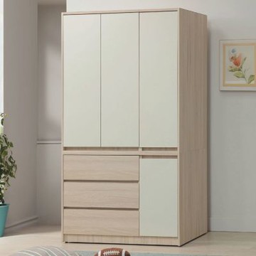 文創集 艾悠卡4尺四門三抽衣櫃 -120x58x200cm免組