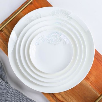 景德鎮骨瓷盤子家用菜盤牛排西餐盤陶瓷早餐盤淺盤網紅大碟子餐具