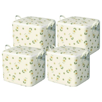 小麥購物 大容量棉被收納袋 C634 100L  4個  米色