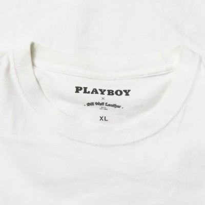 プレイボーイ ビルウォールレザー ビームス PLAYBOY x BILL WALL LEATHER x BEAMS 別注 プリントクルーネックTシャツ  XL ホワイト 半袖 トップス | LINEブランドカタログ