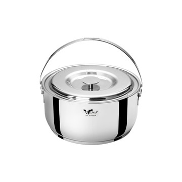 buffalo 新小牛304不鏽鋼加厚底調理鍋20cm/3.0L(附鍋蓋/可放電鍋內/IH.電磁爐亦適用/不銹鋼湯鍋/提鍋)