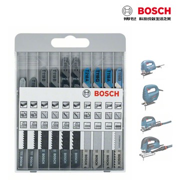 德國BOSCH博世 10件式木、金屬綜合線鋸片組 HSS木工用金屬用 線鋸片 木板鐵片直線/曲線鋸片 線鋸機用