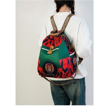 虎頭雙肩包女2025新款多用休閑牛津布女士背包通勤旅行包帆布書包