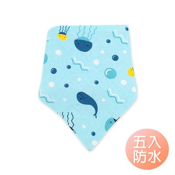 5條入 圍兜 嬰兒三角巾 口水巾 純棉圍兜 純棉雙層按扣防水圍嘴-雪倫小舖