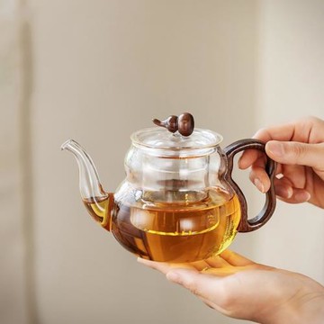 加厚耐高溫玻璃茶壺高硼硅泡茶可加熱高顏值泡茶壺家用花茶壺茶具