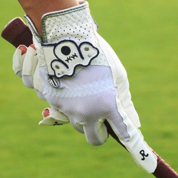 韓國高爾夫手套女雙手露指甲時尚透氣耐磨防滑golf超纖皮運動手套