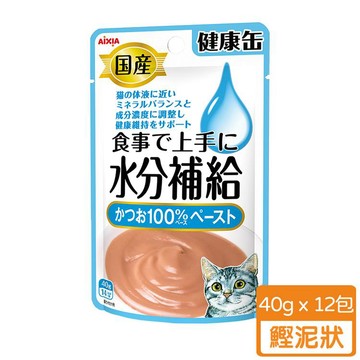 Aixia愛喜雅 水分補給軟包-鰹泥狀40g（12入）_廠商直送