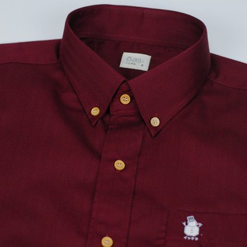 (尺寸 S, M) 雪人 // 酒紅 // 男款短袖