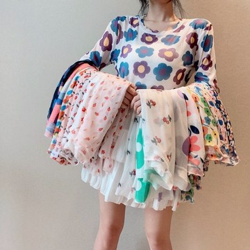 FUXI 冰絲網紗打底衫女 防曬上衣 泫雅風長袖內搭上衣 長袖t恤 女生上衣 女裝 衣服【A】